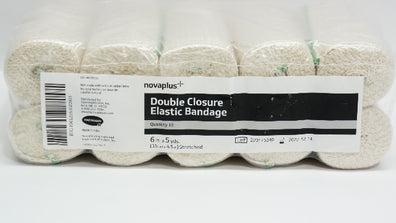 Novaplus V5916 Hartmann Double Closure Elastic Bandage 6inch x 5yds - Pack of 10